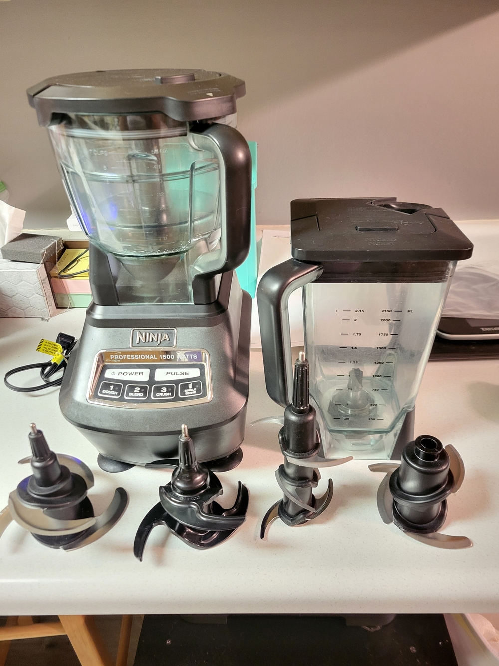 Ninja Kitchen System 1500W Blender Food Processor Smoothie Maker Black